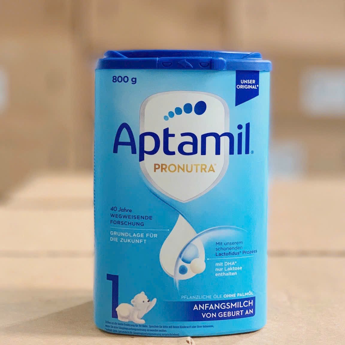Sữa bột Aptamil pronutra số 1 Đức hộp 800g (0 - 6 tháng)