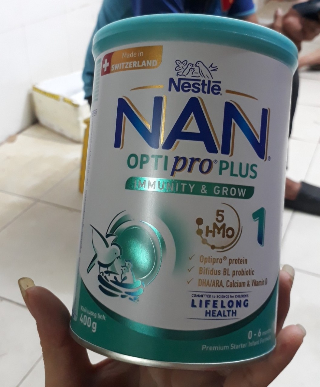 Sữa bột Nestle NAN Optipro Plus số 1 - hộp/lon 400g (dành cho trẻ từ 0 - 6 tháng) Việt Nam